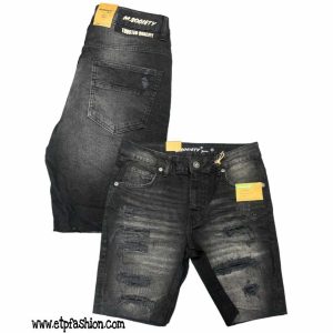 Men's Black Ripped Shorts