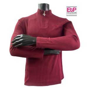Mens Long Sleeve Shirt Black, Wine And Grey