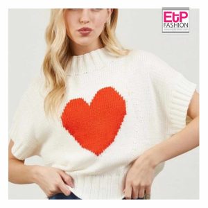 White Short Sleeve Sweater Blouse