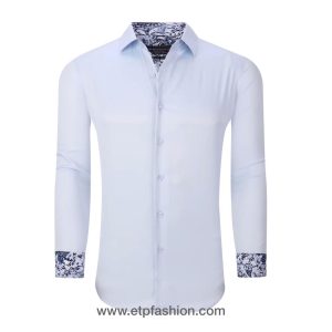 Light blue shirt for mens long sleeves