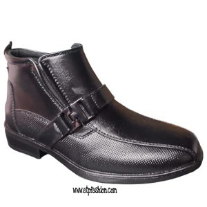 Black Square Toe Boots For Boys