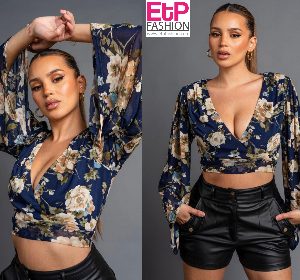 Womens Blouse Long Sleeve Floral Print