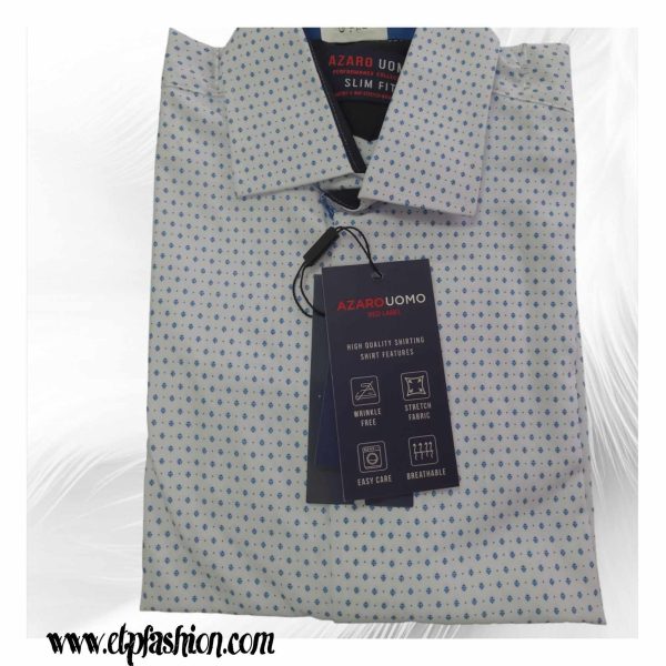 Shirt Of Long Sleeve Navy With Desing And White