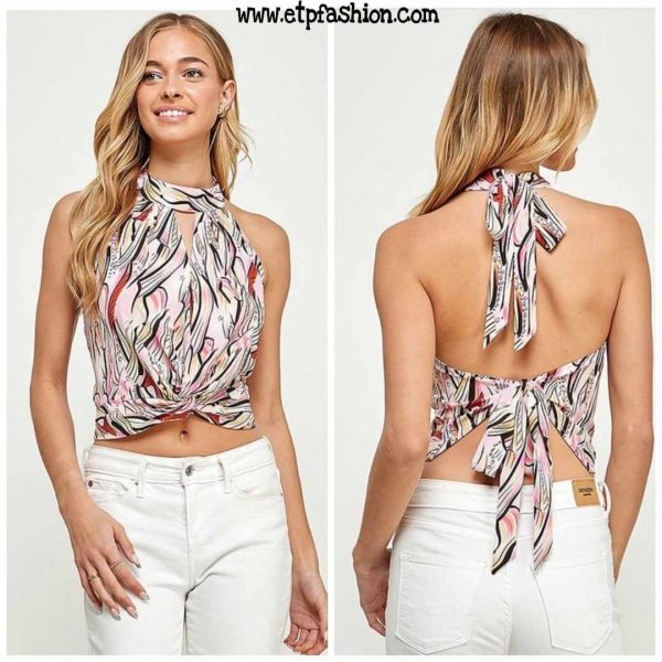 Women Pink Crop Top