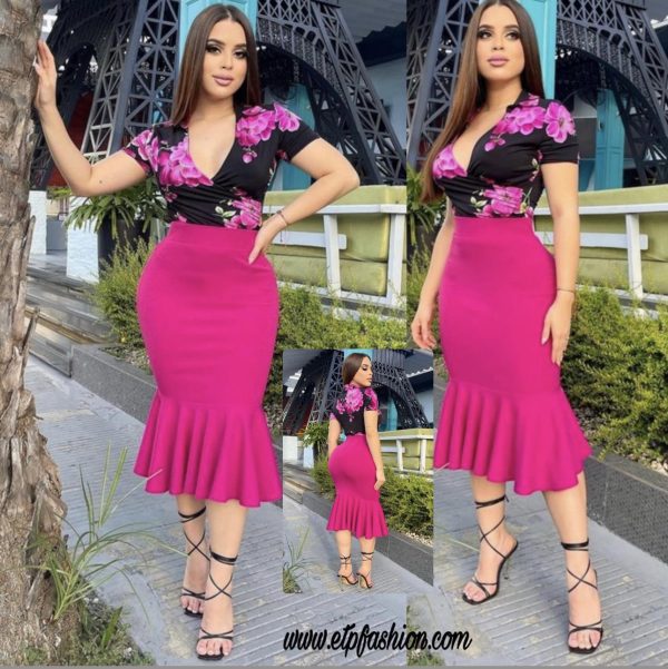 Fushia and navymind skirt for womens very elegant