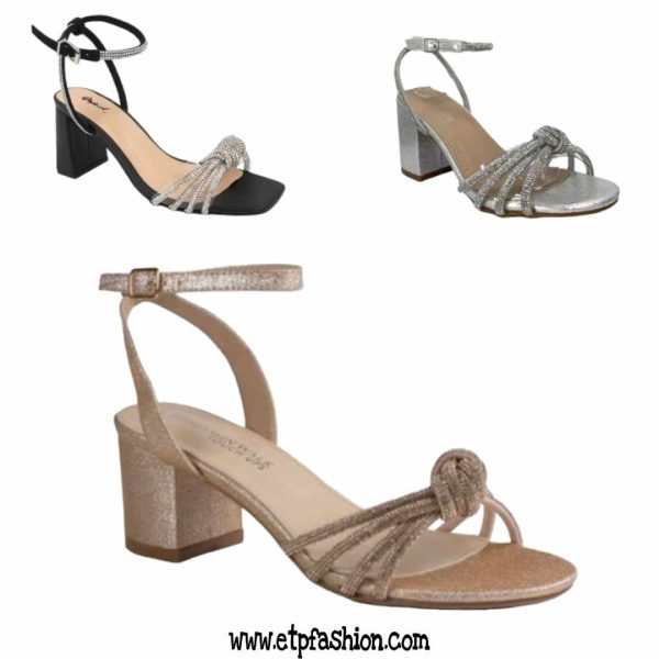High Shoes In Nude And Silver And Black  Color