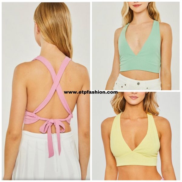 Low Cut Top, Two Colors Green and Yellow
