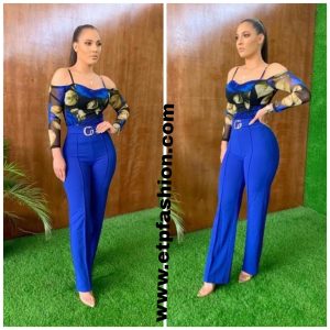 royal blue Dress Jeans For Women's