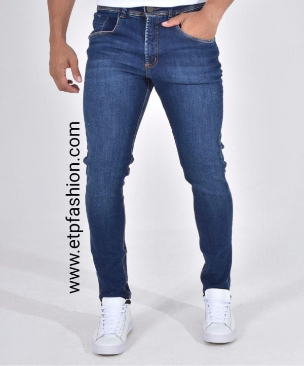 Skinny smooth jeans blue mens