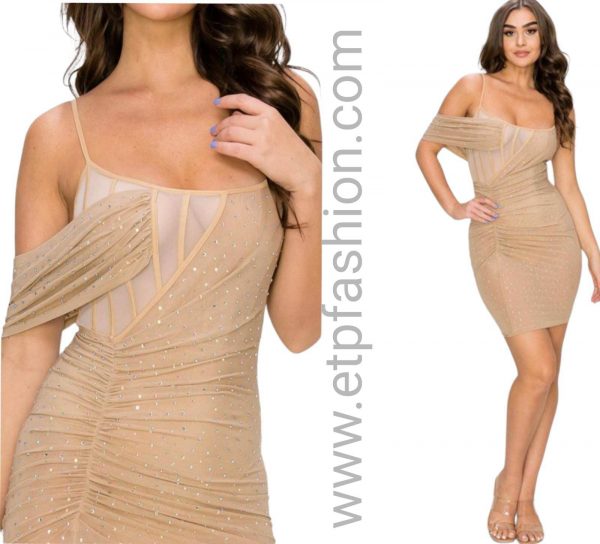 Beige dress for womens