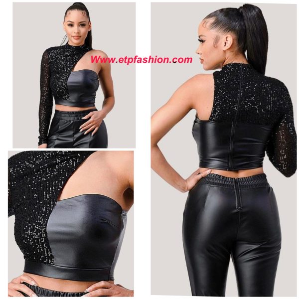 Black Crop Top For women