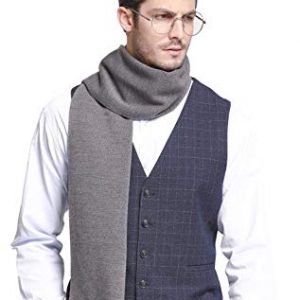 para hombre 100% australiano lana de merino bufanda de punto suave y cálida cuello con caja de regalo