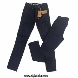 Black Skinny Jenas For Men's Without Any Desing ref: 803007
