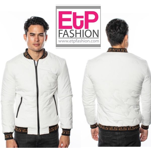 Men's White Zip Up Jacket