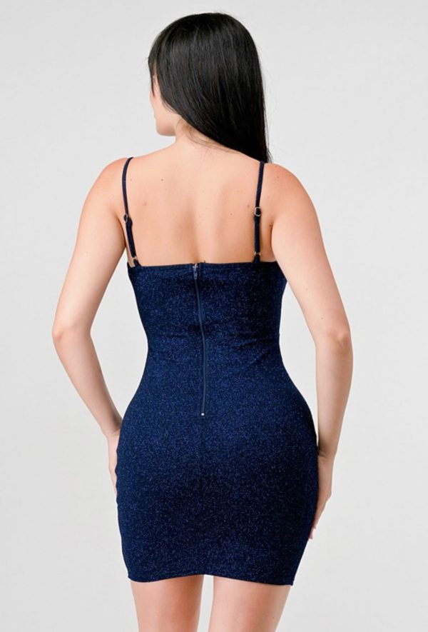 Womens Blue Dress With Glitter - Image 4