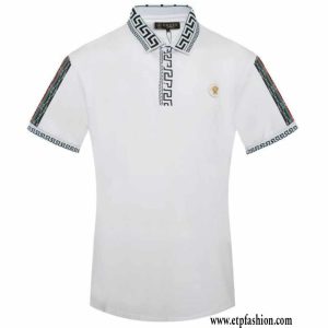 White men's shirt black desing