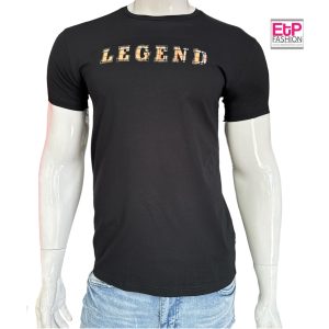 Mens T-shirt Black Colors Desing Letters