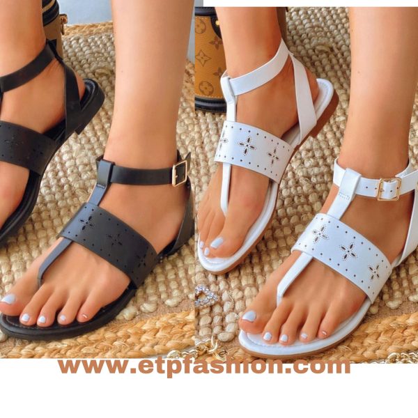 Black and white sandal for womens, very cute