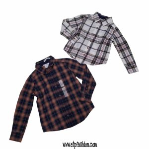 Boy's Long-Sleeved Plaid Shirt