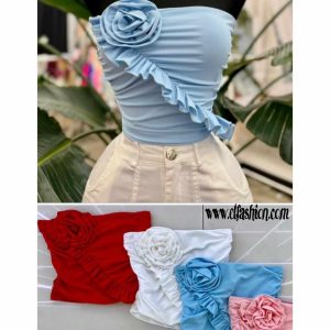 Elegant Crop Top For Women pink Color