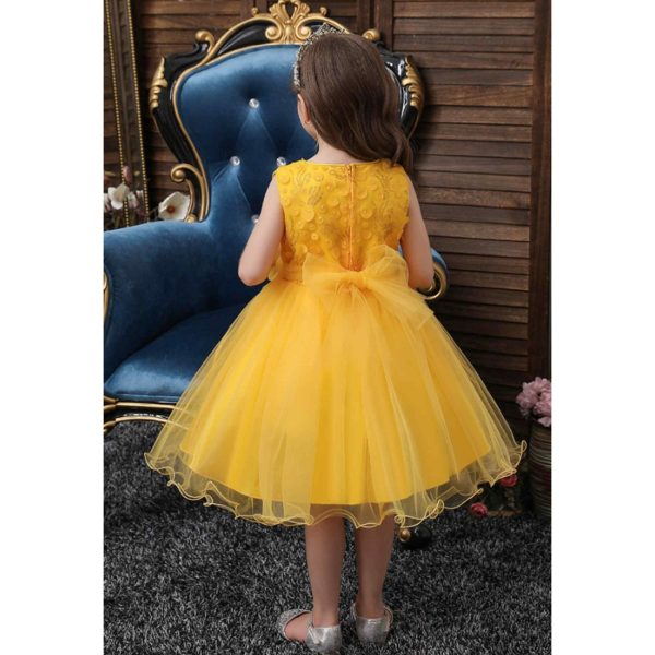 Elegant Yellow Dress for Girls - Image 3