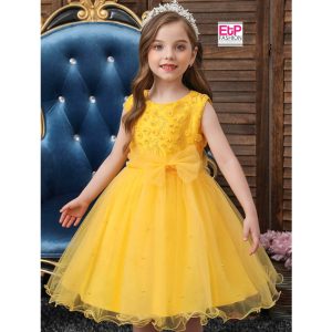 Elegant Yellow Dress for Girls