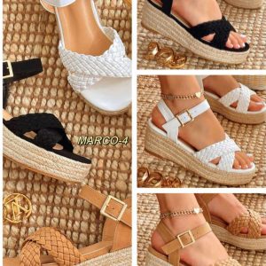 Women's sandals in 2 colors black and white Ref: MARCO-04
