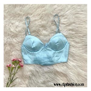 Crop Top For Women With Straps With Stones