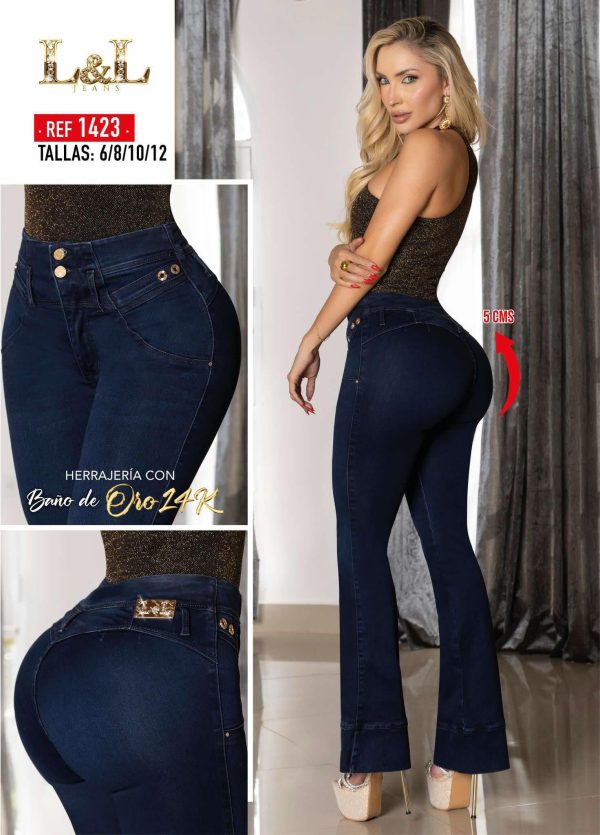 Dark Blue Womens Jeans Colombian Ref:1423 - Image 3