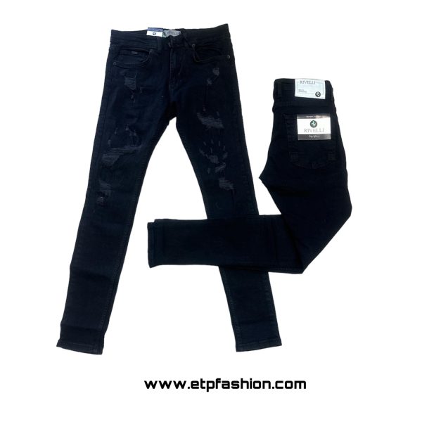 Dark Blue Jeans For Mens With Ripped