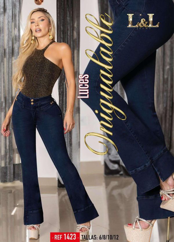 Dark Blue Womens Jeans Colombian Ref:1423 - Image 2