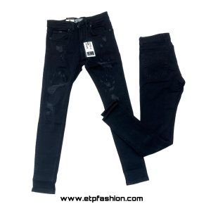 Black Jean For Mens With Ripped Ref: M22