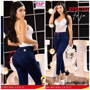 Colombian Skinny Jeans Dark blue Ref: 4819
