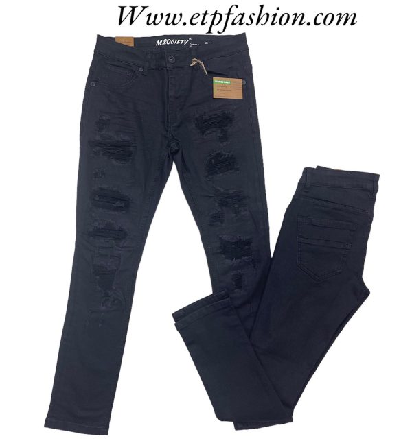 Skinny Black Style Jeans For Men