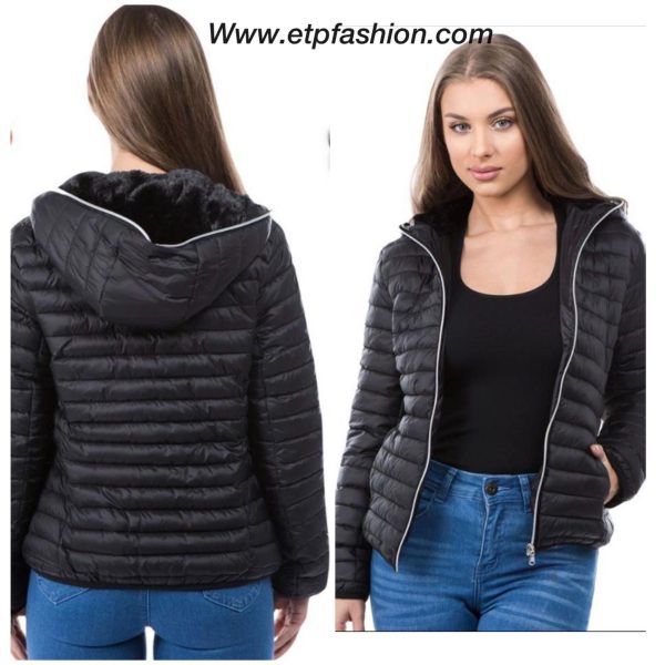 Women Black And Burgundy  Jacket