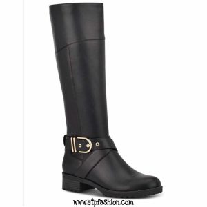 Black heeled boots for women
