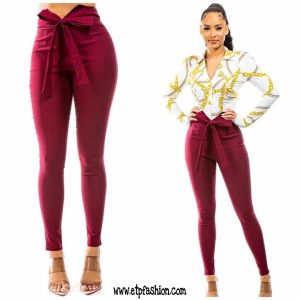 Women Olive green and wine Dress Pants