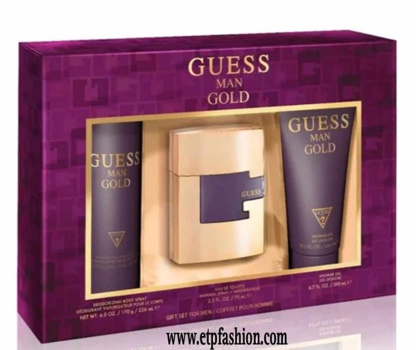 Guess Man gold three piece set