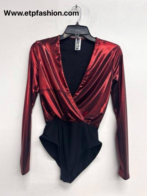 Burgundy Long Sleeve Bodysuit