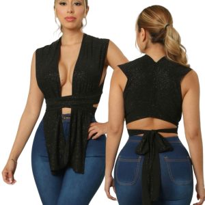 Sexy Black Crop Top For Women