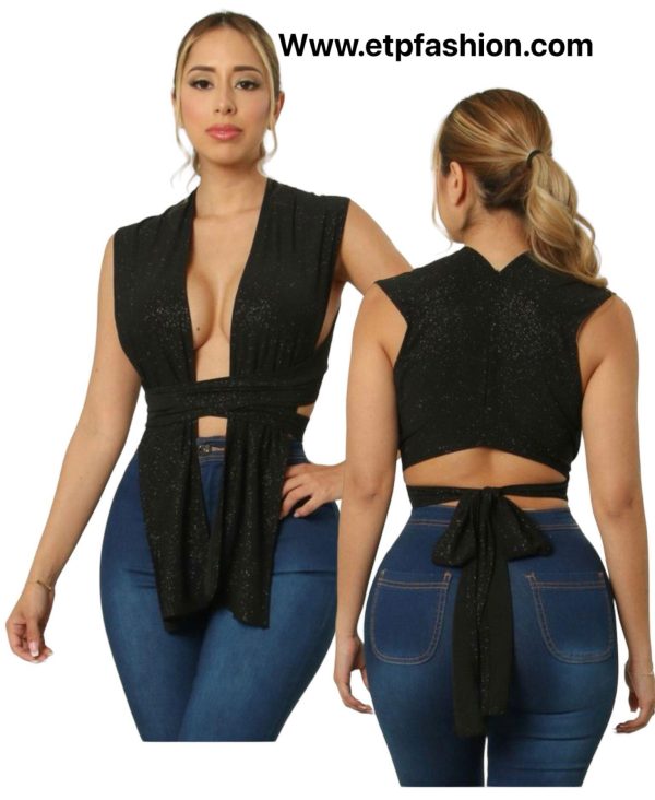 Sexy Black Crop Top For Women