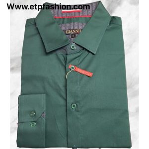 Men's Casual Long Sleeve Green Shirt