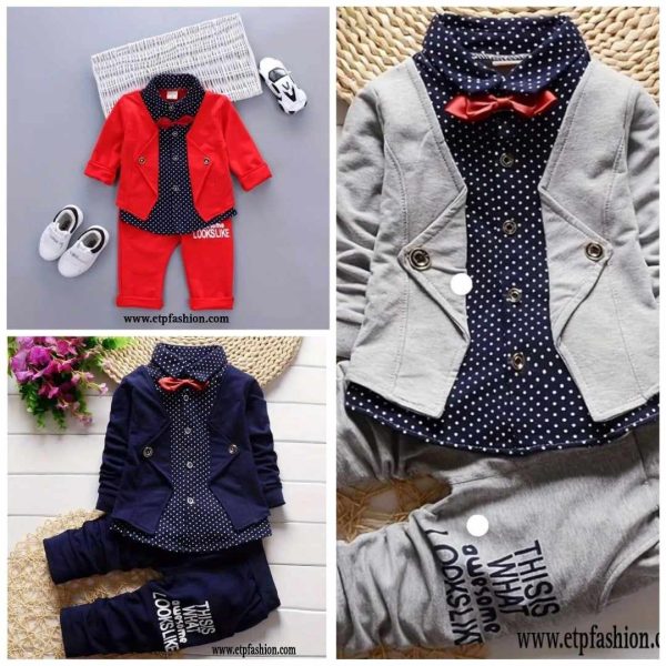 3-Piece set for boy's in 3 different colors