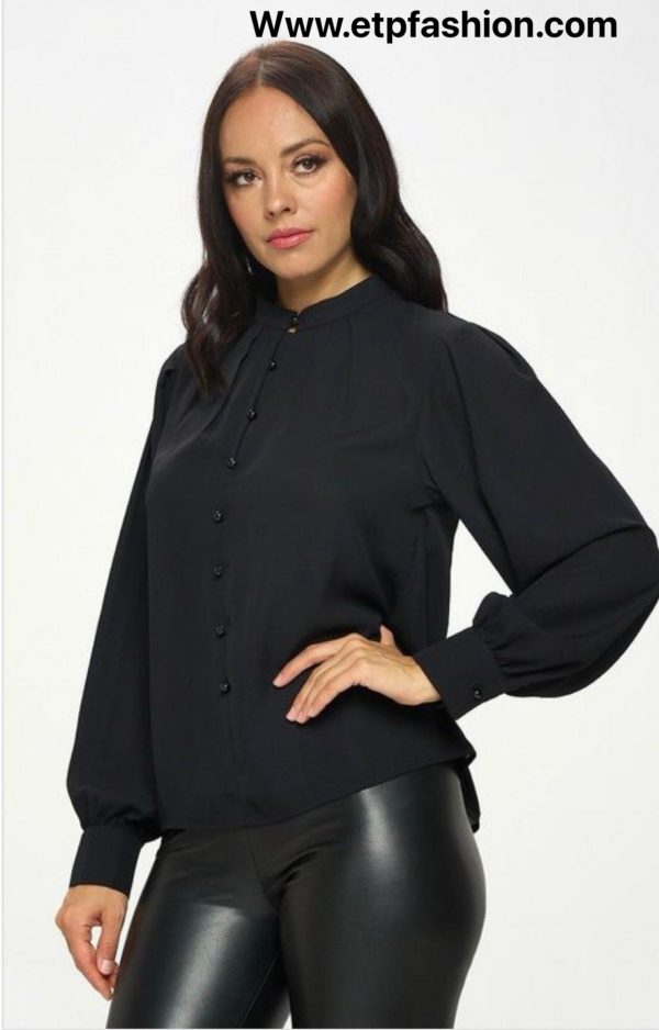 Black Long Sleeve Blouse For Women