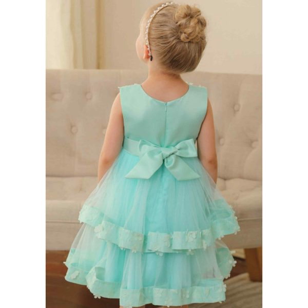 Elegant Aqua Dress for Girls - Image 3
