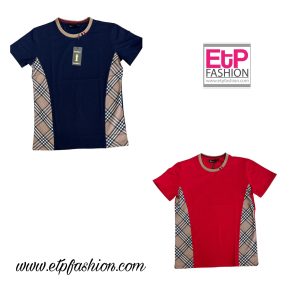 Mens Black, Red And Blue T-shirt Squares Ref:2345