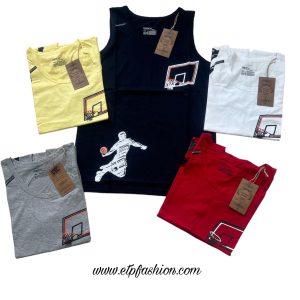 Men's Sport T-shirt With Basketball Design