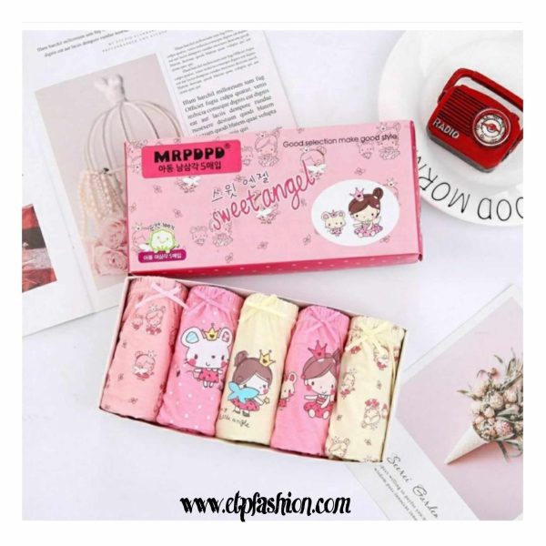 5-piece Underwear Set For Girls With Desing