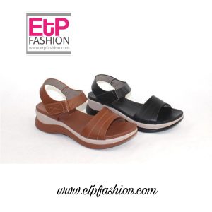 Black Womens Sandals With Low Platform Comfort Ref:Colin-030