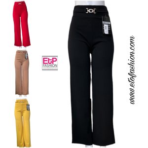 Elegant Strech Womens Pants With Accesory Decoration